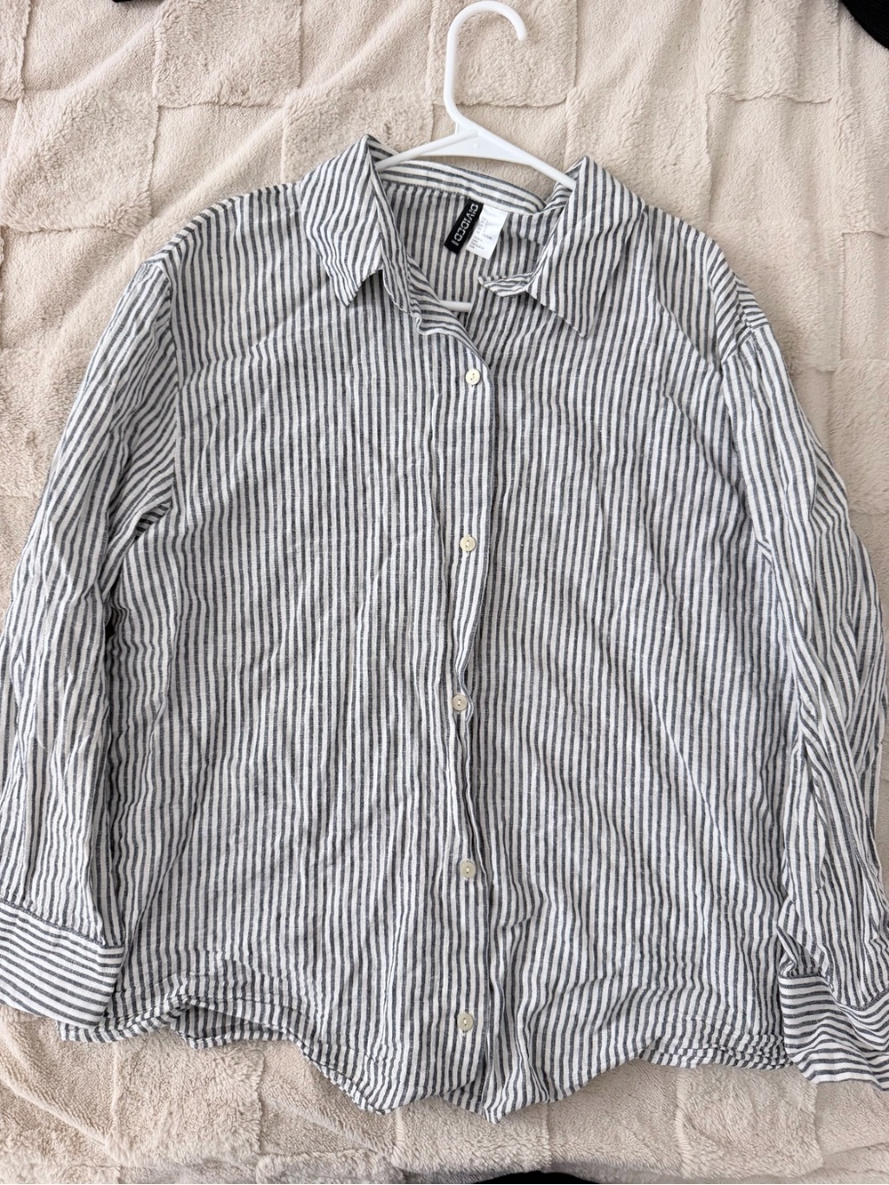 H&M striped button down shirt